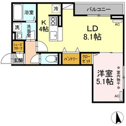 Ｄ－ＲＯＯＭ南材木町の物件間取画像